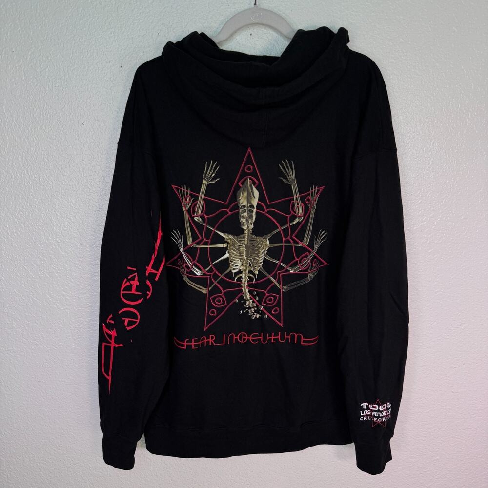 Tool Fear Inoculum Tour Hoodie Mens XL Zip Up Jacket Concert Merch Band Black